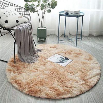 China Washable Cheap Price Link Dye Fluffy Rug Shaggy Custom The Color And Shape Area Rug For Bedroom for sale