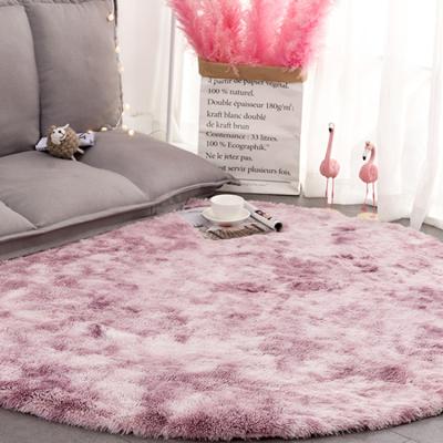 China Washable Link Dye Rug Drop Shipping Fluffy Shaggy Custom The Color Floor Rug For Bedroom for sale