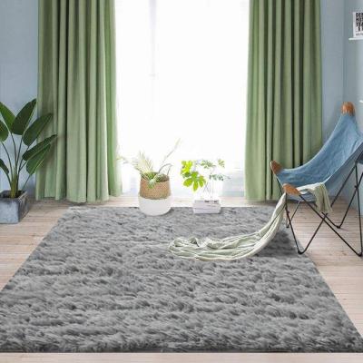 China Factory Price Washable Long Hair Shaggy Salon Floor Fluffy Mat And Cover for sale