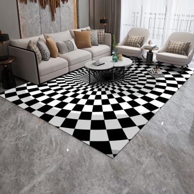 China Optical 3D Illusion Area Rug Super Soft Hot Selling Geometric Non-slip Area Rug For Living Room for sale