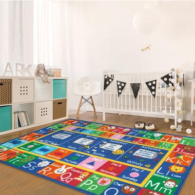 China Washable Wholesale ABC, Numbers, Shapes, and Animals Carpet Kids Educational Area Rugs for sale