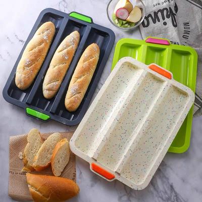 China Sustainable Hot Selling Food Grade Silica Gel Bread Toast Mold for sale