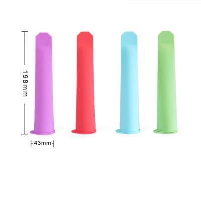 China Eco-Friendly Food Grade Silicone Ice Pop Molds Reusable Easy Popsicle Maker BPA Free Release Ice Cream Popsicle Mold for sale