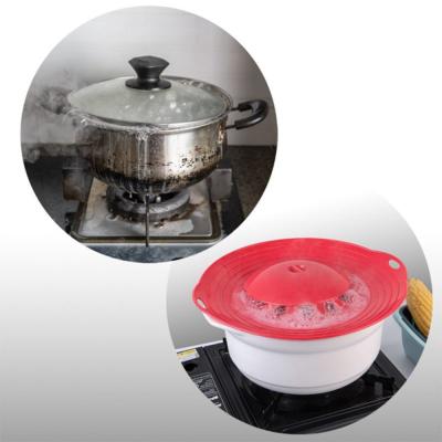 China Boiling Pan Lid Cover Wholesale Silicone Pot Stopper Cover 29cm Spill-proof Eco-friendly Sustainable Spill for sale