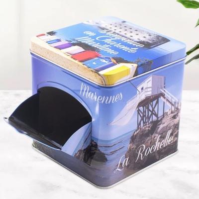 China Custom Food Gift Box Candy Chocolate Cookie Storage Box Coffee Bean Tin Can for sale