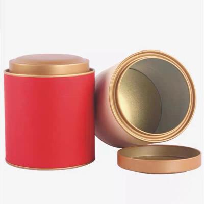 China Candle Luxury Mini Round Custom Logo Paper Box Embossed Tea Tin for sale