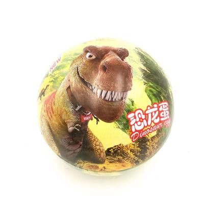 China 68x68mm Tin Can Dinosaur Ball Custom Made Custom Kids Toys Small Model Toys for sale