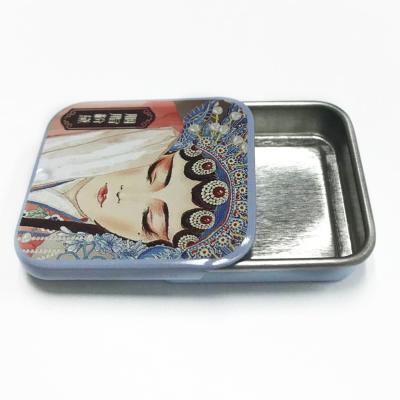 China Custom Small Cosmetic Metal Container Lip Balm Storage Slide Tin for sale