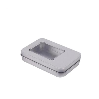 China Wholesale Tin Container Metal Tea Food Box With Window for sale