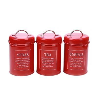 China Custom Logo Airtight Food Grade Sugar Tea Container Coffee Tin Can for sale