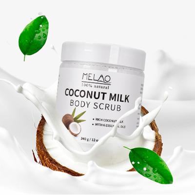 China Exfoliator Natural Vegan Wholesale Whitening Exfoliate Milk Bodyscrub Whipped Coconut Body Scrub for sale