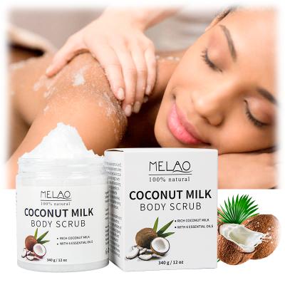 China MELAO Exfoliator Private Label Natural Organic Whitening Coconut Scrub Moisturize Skin Face Scrub Body To Scrub for sale