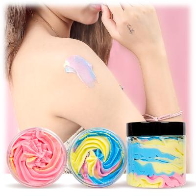 China Wholesale Rainbow Lighting Whitening Moisturizer Creams Bodybutter Ice Cream Body Butter for sale