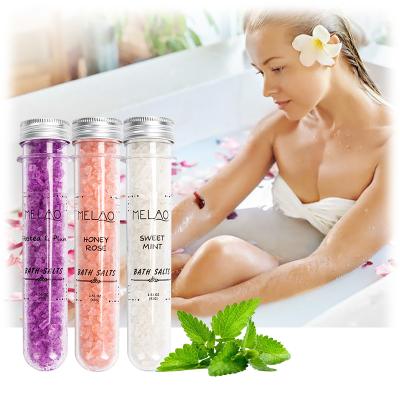 China High Quality Private Label Organic Body Relaxing Natural Fragrance Rose Lavender Shea Butter Bath Salt for sale