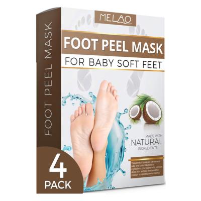 China Dead Skin Peeling Private Label Callus Tender Peeling Whitening Remover Foot Mask Feet Mask Bag Feet Exfoliating Lavender Foot Mask Peeling for sale