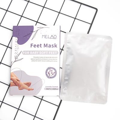 China Melao Nourishing Dead Foot Mask Peeling Skin Foot Masks Peeling Socks Exfoliating Skin Off Foot Lavender Waterproof Effect Pedicure Painless Paraffin for sale