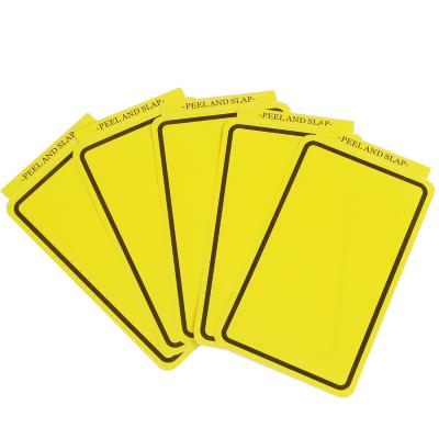 China Popular Waterproof Simple Yellow Base Fragile Paper Stickers Eggshell Indestructible Stickers For Graffiti for sale