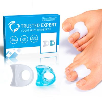 China Toe Best Selling Two Color Toe Separator Thumb Sleeve Feet Bunion Corns Toes Separator Foot Care Spots OEM ODM for sale