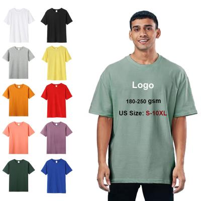 China Anti-wrinkle High Quality Cotton Custom T Shirt For Men Blank Heavyweight Oversized T Shirt Printing Men's T-shirts for sale