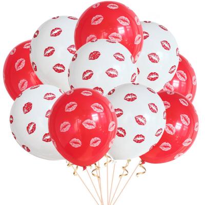 China 2021 Modern Lip Latex Balloons Love Heart Helium Air Globos Valentine's Day Wedding Birthday Party Decoration Kids Toy Supplies for sale