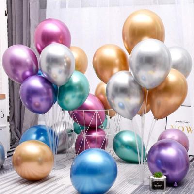 China Promotional Metal Party Decoration Toy Chrome Balloon Thick Latex Balloon Confetti Set Birthday Party Decorations Wedding Decor for sale