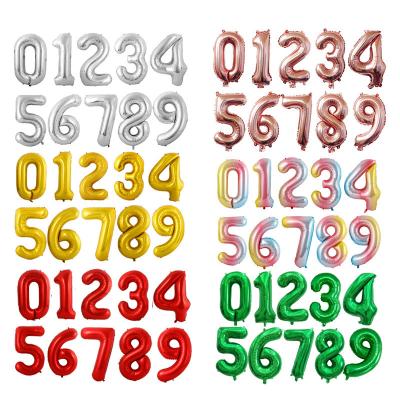 China 40 Inch Number Advertising Toy Balloons 0-9 Number 4 Digit Helium Balloons Foil Large Mylar Number Balloons For Birthday Party Supplies for sale