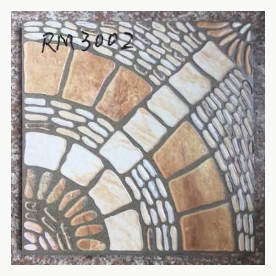 China 3d inkjet metallic non-slip printing tiles 300x300mm glazed rustic outdoor floor tile for garden floor tiles decoration for sale