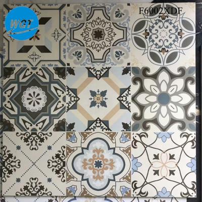 China Rustic Antique Flower Tiles Restaurant Kitchen Bar Tiles Mediterranean Style Pop Art Tiles for sale