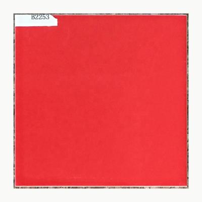 China Glazed Metallic Tiles Vitrified Ceramic Floor Tiles Pure Color Red Porcelain Tile for sale