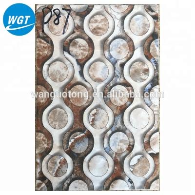 China Glazed 5d Wall Tile 5d Metal Ceramic Wall Tile Self Adhesive Bathroom Wall Tile for sale