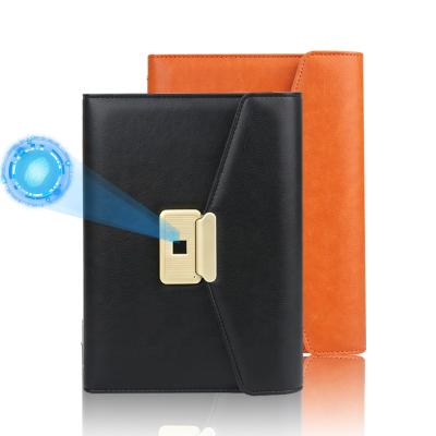 China Custom Fingerprint Lock Birthday Gift Smart Notebook with Fingerprint Lock Diary Phone Charger for sale