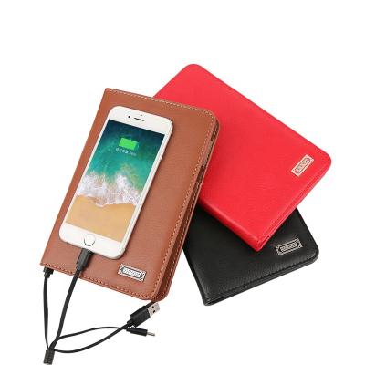 China Fashion Business Fashion Design PU Leather Travel Passport Holder With Powerbank for sale