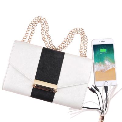 China With Custom Mini Bag Leather Power Bank Fashion Shoulder Bag With Phone Charger for sale