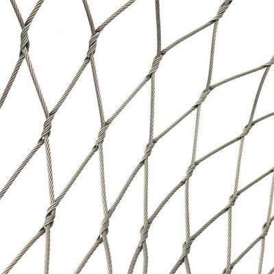 China Plain Weave 304 316 Stainless Steel Rope Mesh For Birds Aviary Zoo Mesh for sale