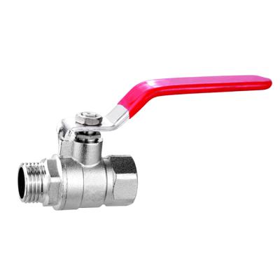 China Customized Brass Handle Ball Valve With L Shaped Steel Handle 12101104 for sale