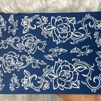 China Temporary White Lace Henna Tattoo Sticker White Henna Lace Up Temporary Tattoo Sticker Hand Tattoo Sticker For Girl for sale