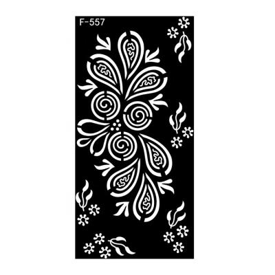 China Temporary Type Cavity Henna Printing Tools India Henna Sticker Airbrush Sticker Henna Tattoo Stencil for sale