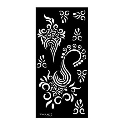 China Arabic Style Henna Sticker Tattoo Stencil Hollow Fashion Wholesale Temporary Temporary for sale