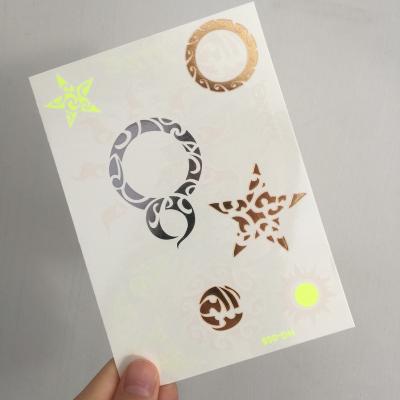 China Temporary Custom Waterproof Part In Dark Glow Temporary Tattoo Sticker for sale