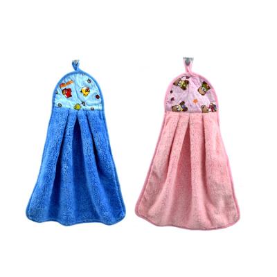 China Wholesale Cute Microfiber Hand Kitchen Hand Towel Hanger Safe Towel Kids for sale