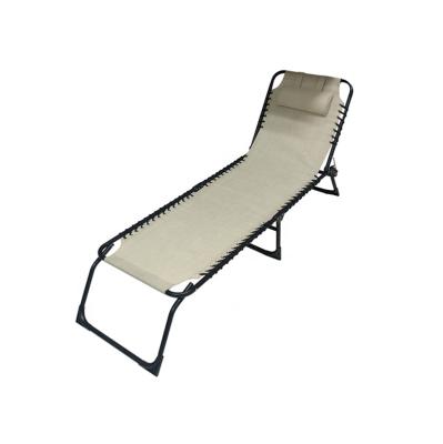 China Outdoor Patio Folding Bed Beach Sun Chaise Lounger Foldable Sleeping Bed for sale