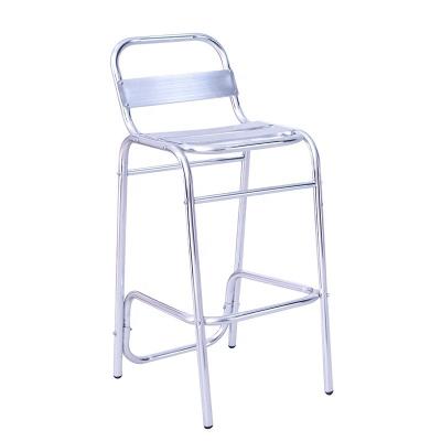 China Bar Furniture Gravity Folding Chair Modern Aluminium Height Bar Stool for sale