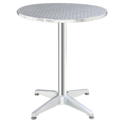 China Cheap Outdoor Aluminium Furniture Cocktail Bar Table With Stainless Steel Top for sale