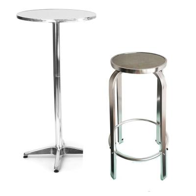 China Outdoor Metal Bar Table And Chair Set Commercial Barstool Furniture for sale