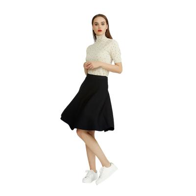 China Women's Knee-Length Knee-Length Breathable Custom Made Wholesale Anti-Static Solid Color Waist Summer Fashion Skirt for sale