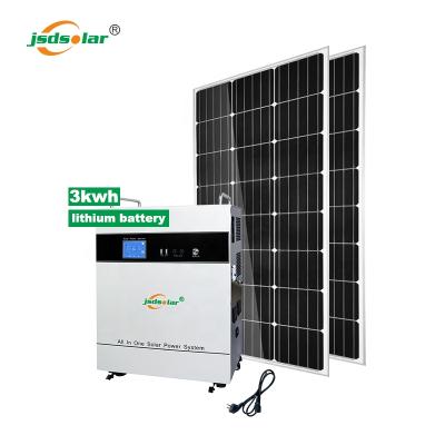 China Home all in one mini home solar system with 3KW lifepo4 lithium ion batteries for home for outdoor for sale