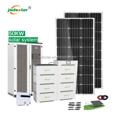 China 3 phase 50kw 30 to 150 kilowatt system long life industrial hybrid solar lithium batteries for home for school and factory for sale