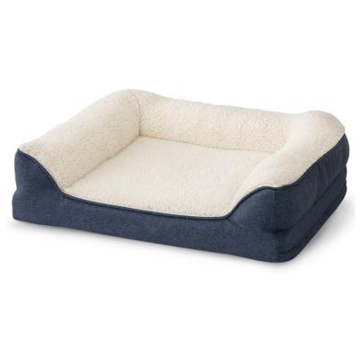 China Travel Pet Sofa Beds For Dogs Cats Memory Foam Couch Dog Bed With Removable Washable Cover for sale