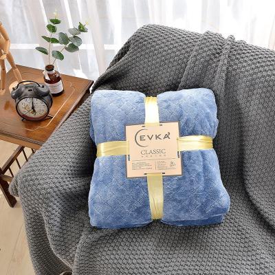 China Super Soft Plush Anti-pilling Sofa Bedding Flannel Fleece Fuzzy Throw Blanket for sale