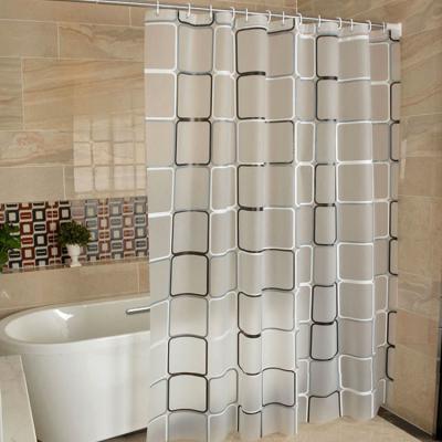 China Durable Waterproof Shower Curtain Rust Proof And Unperforated Divider Bath Curtain Fabric Bath Curtain Rod Suit for sale